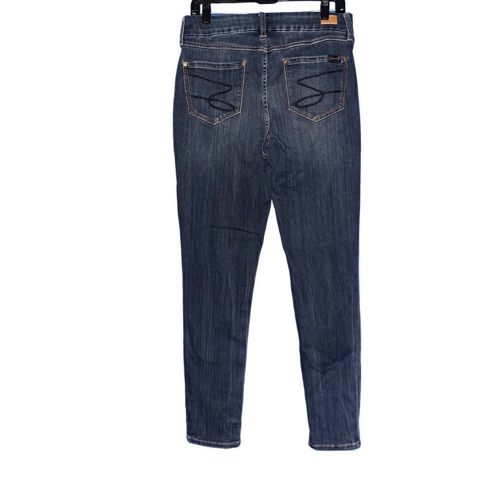 Seven7 Womens Skinny Jeans Dark‎ Wash High Rise Blue Denim Size 10